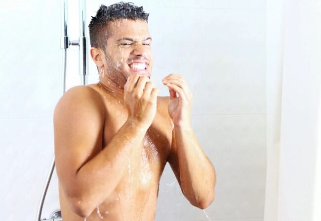 A contrasting shower
